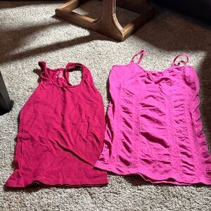 Poof! Vibrant Pink and Red Tank Tops